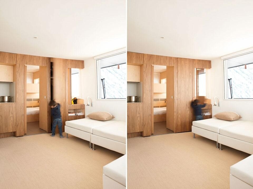 h2o Architectes, <em>The Cabin</em>, interior design of a ski resort apartment in Menuires, France