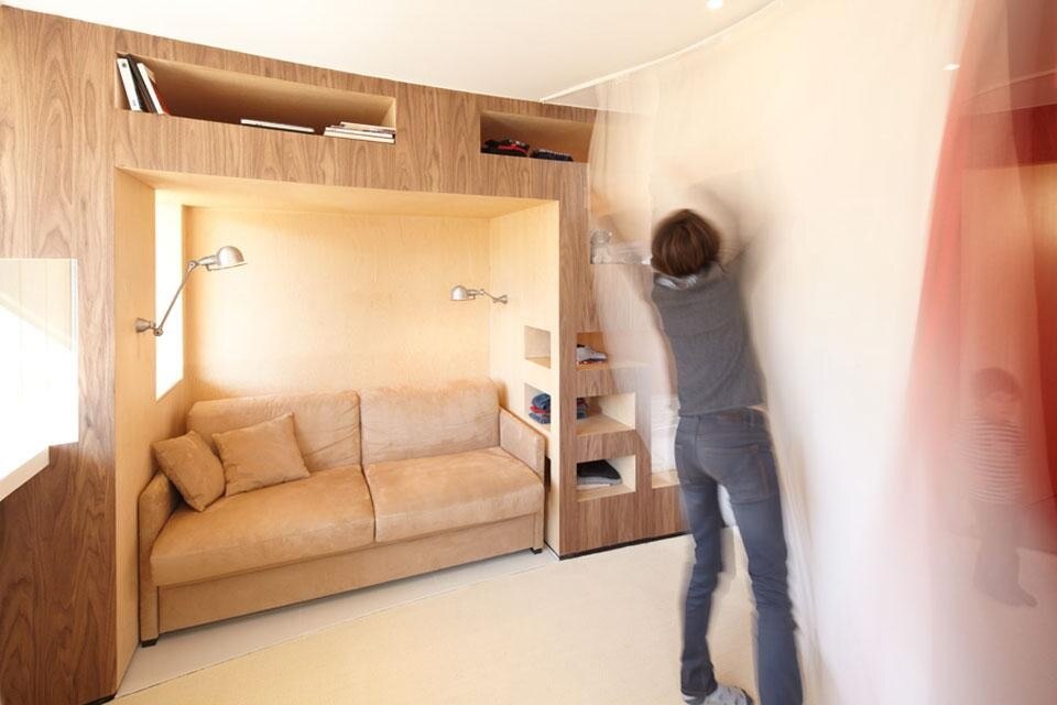 h2o Architectes, <em>The Cabin</em>, interior design of a ski resort apartment in Menuires, France