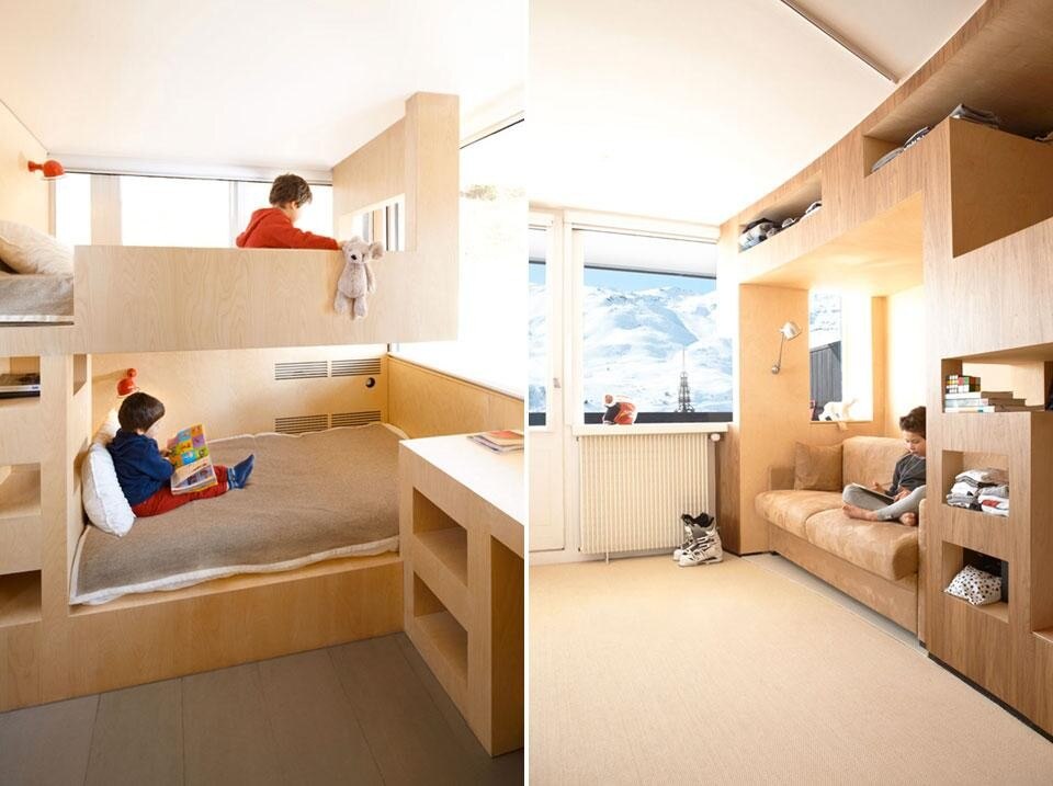 h2o Architectes, <em>The Cabin</em>, interior design of a ski resort apartment in Menuires, France