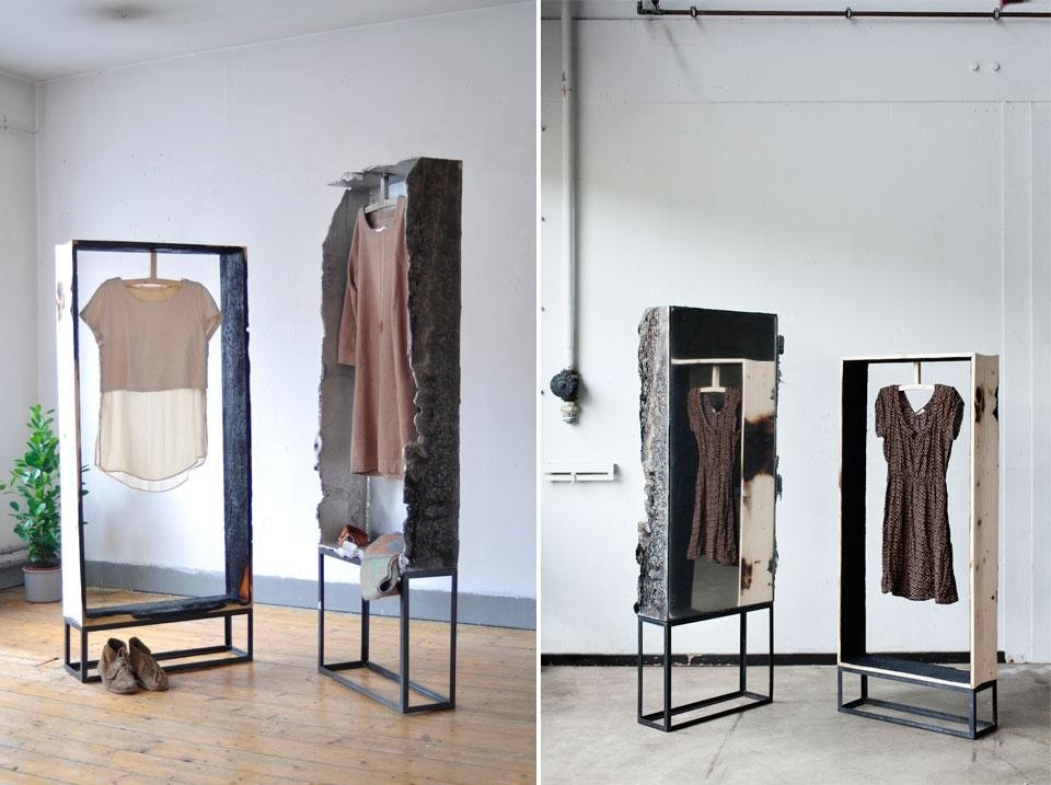 João Abreu Valente, <em>Wood Casting</em>, a wardrobe that creates its own mirror
