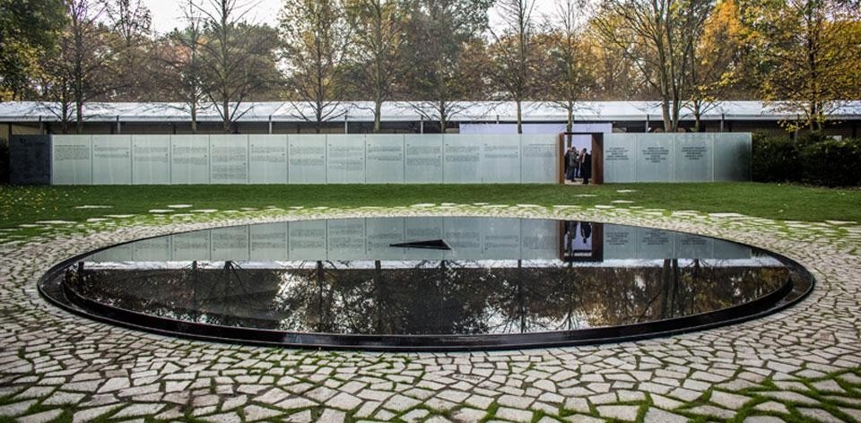 On top and above: Memorial to the Sinti and Roma of Europe Murdered under the National Socialist Regime by Dani Karavan, opened in Berlin. Photo Marko Priske