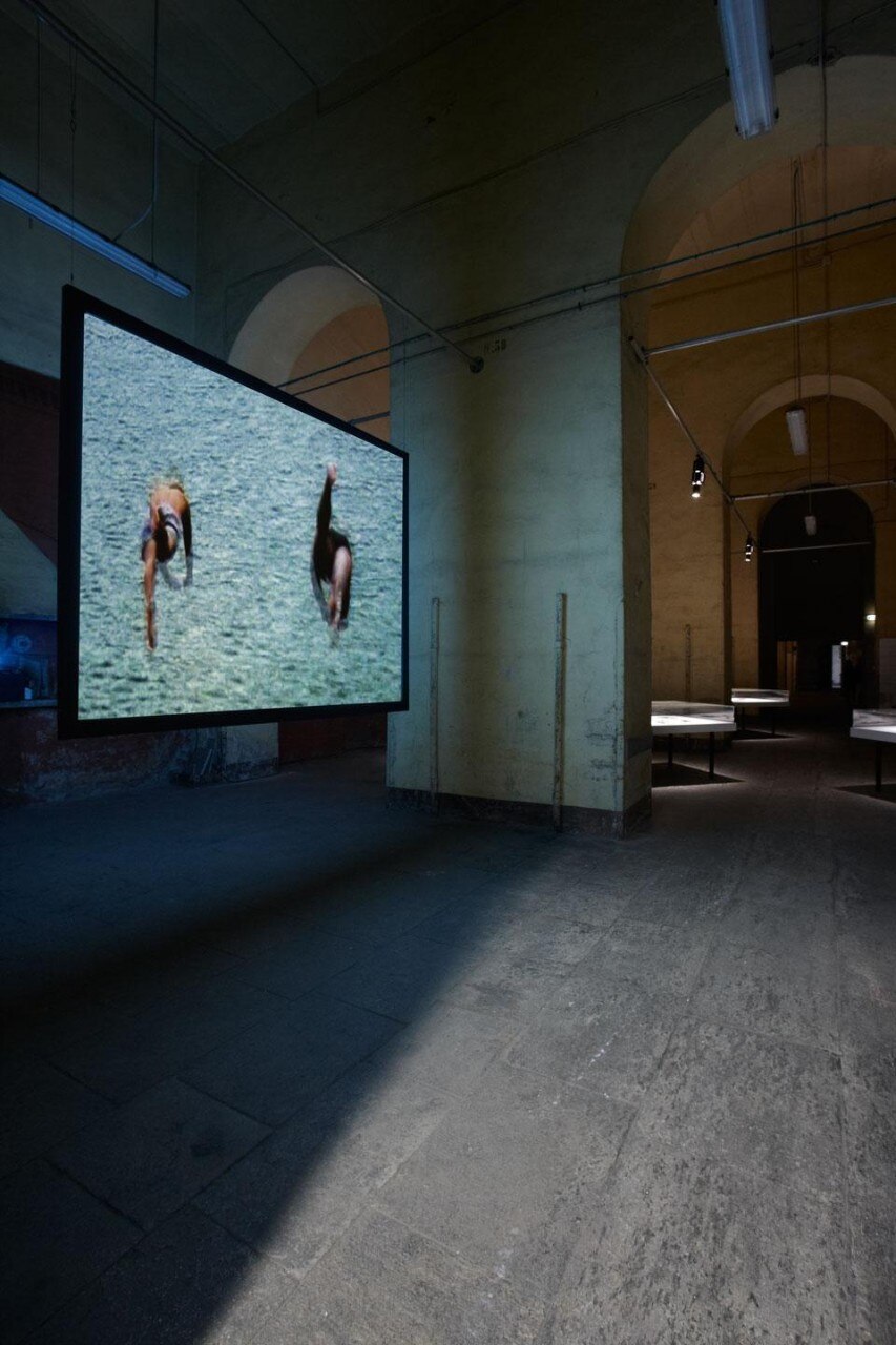 Cyprien Gaillard, <em>The Lake Arches</em>, 2007, installation view at <em>Rubble and Revelation</em>, Fondazione Trussardi, Ex Caserma XXVI Maggio, Milan. Courtesy of Sprueth Magers Berlin London / Bugada & Cargnel, Paris / Laura Bartlett Gallery, London