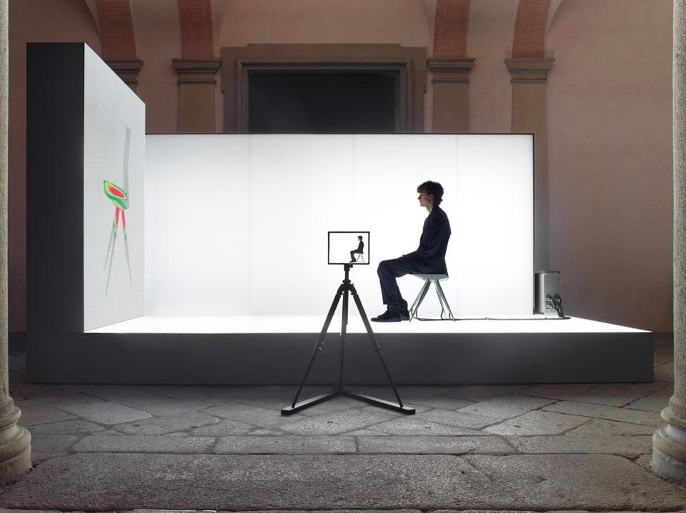 R18 Ultra Chair Beta tests at the 2012 Salone del Mobile, during the event The Future in the Making organised by Domus and Audi, Milan. Photo by Tom Vack
