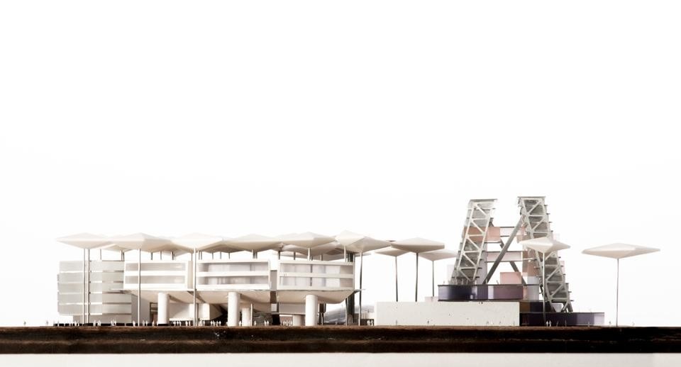 OMA, proposal for Bocconi University campus extension, Milan, Italy 2012. West elevation