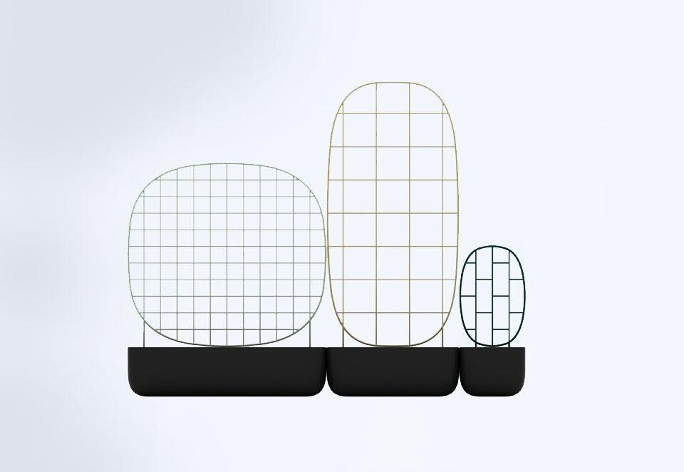 Top and above:  Luca Nichetto, <em>Plantrellis</em>, collection of outdoor furnishings for Berga, 2013