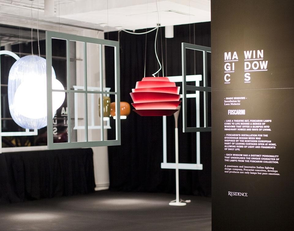 Luca Nichetto, <i>Magic Windows</i> installation for Foscarini, during the 2013 Stockholm Design Week