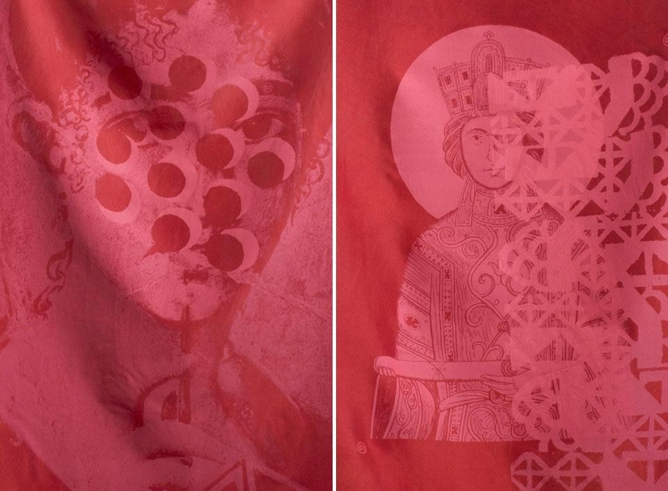 Studio Formafantasma, <em>BTMM1514 (Turkish Red)</em>, collection of 17 silk textiles Studio Formafantasma, <em>BTMM1514 (Turkish Red)</em>, collection of 17 silk textiles