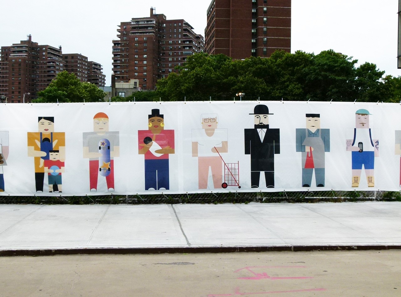 Constantin and Laurene Boym, LES History Fence, 2014