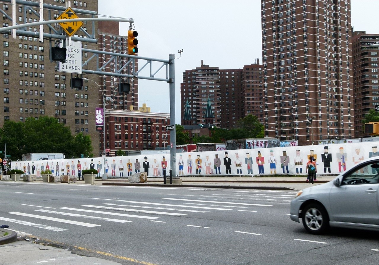 Constantin and Laurene Boym, Babel Blocks, LES History Fence, 2014