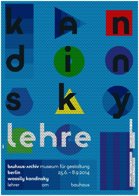 Exhibition poster „Vassily Kandinsky – Teaching at the Bauhaus“ Photo credit: Bauhaus-Archiv, Gestaltung: L2M3