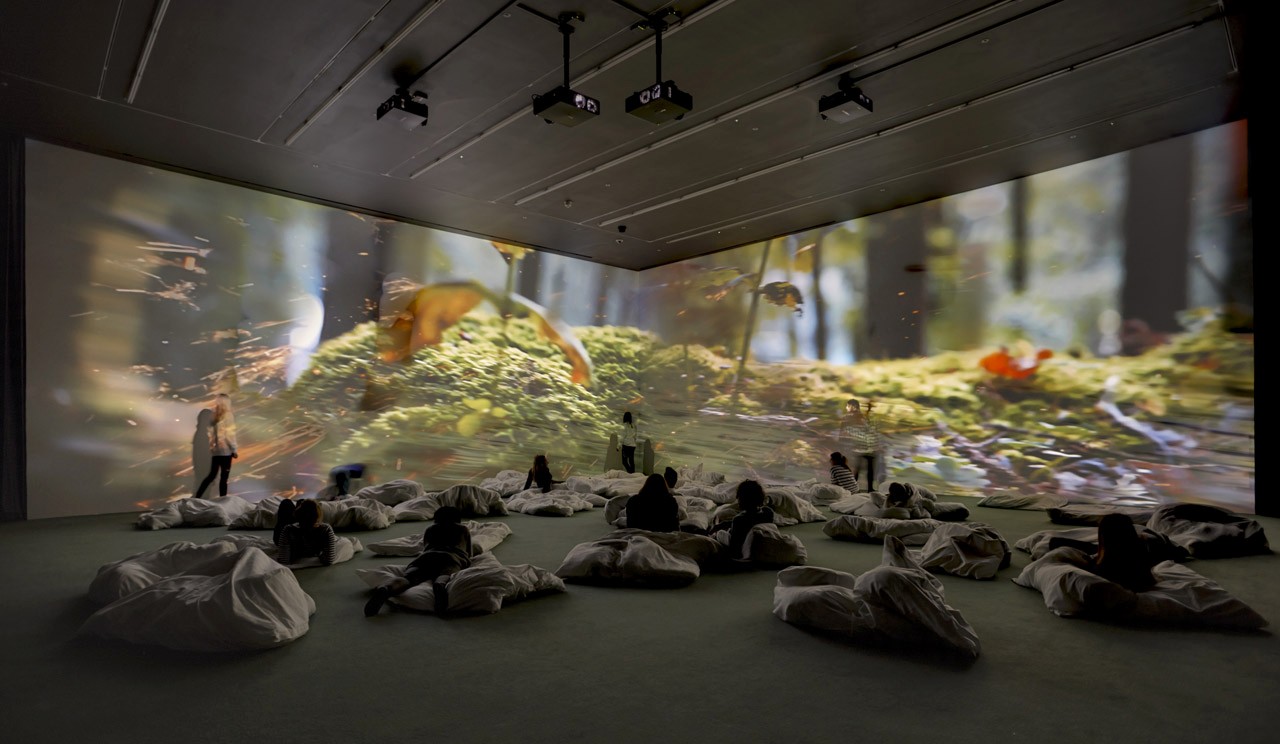 Installation view, “Pipilotti Rist. Worry Will Vanish”, Hauser & Wirth London, 2014.  © Pipilotti Rist. Courtesy the artist, Hauser & Wirth and Luhring Augustine, New York. Photo: Alex Delfanne 