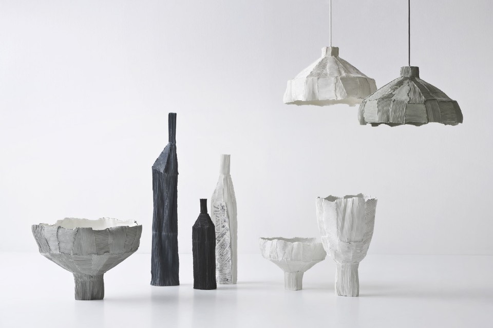 Paola Peronetto, Cartocci Print, vases, bowls and lamps