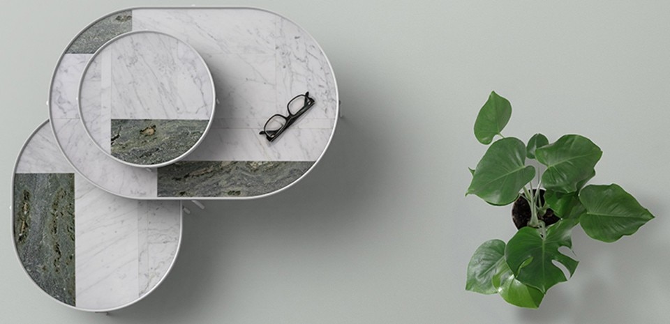 Note Design Studio and Norm Architects, Patch marble tables, Menu