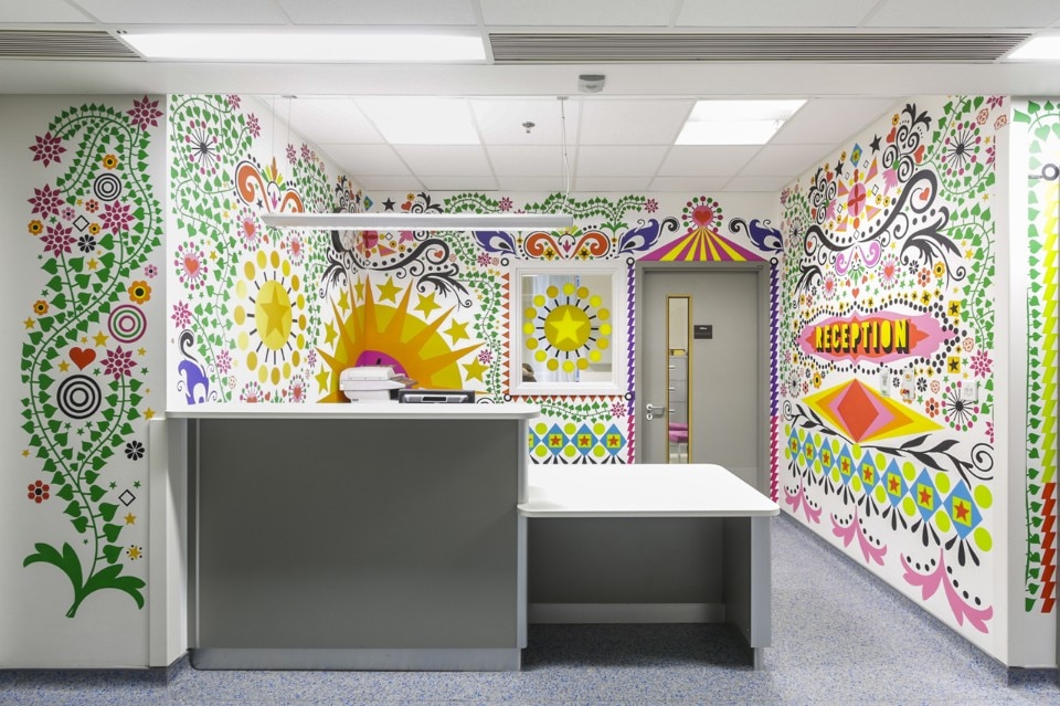 Vital Arts, Morag Myerscough, 2012, The Royal London Children’s Hospital. Photography Gareth Gardner Vital Arts, Morag Myerscough, 2012, The Royal London Children’s Hospital. Photography Gareth Gardner