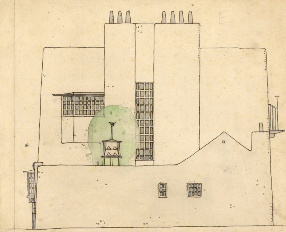 Charles Rennie Mackintosh, Artists house in the country. © The Hunterian, University of Glasgow