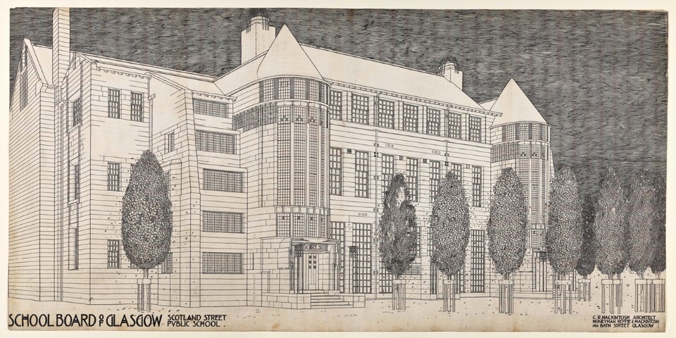 Charles Rennie Mackintosh, Design for Scotland Street School. © The Hunterian, Univeristy of Glasgow