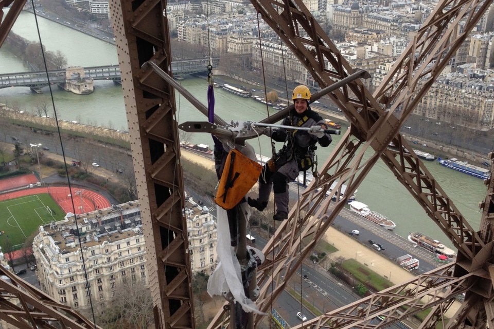 UGE International Ltd., installation of two wind turbines on the Eiffel Tower, Paris