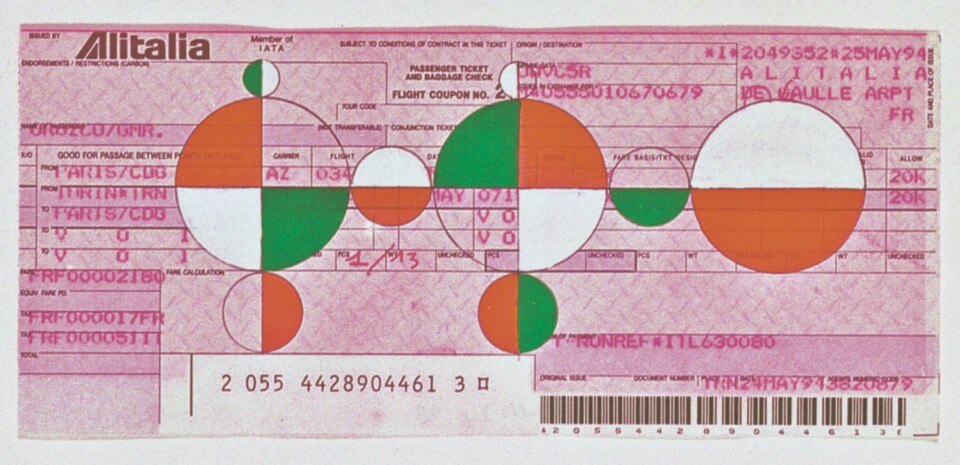 Gabriel Orozco, <i>Untitled</i>, 2001 Gouache on paper. Collection:Fundación Jumex Arte Contemporáneo