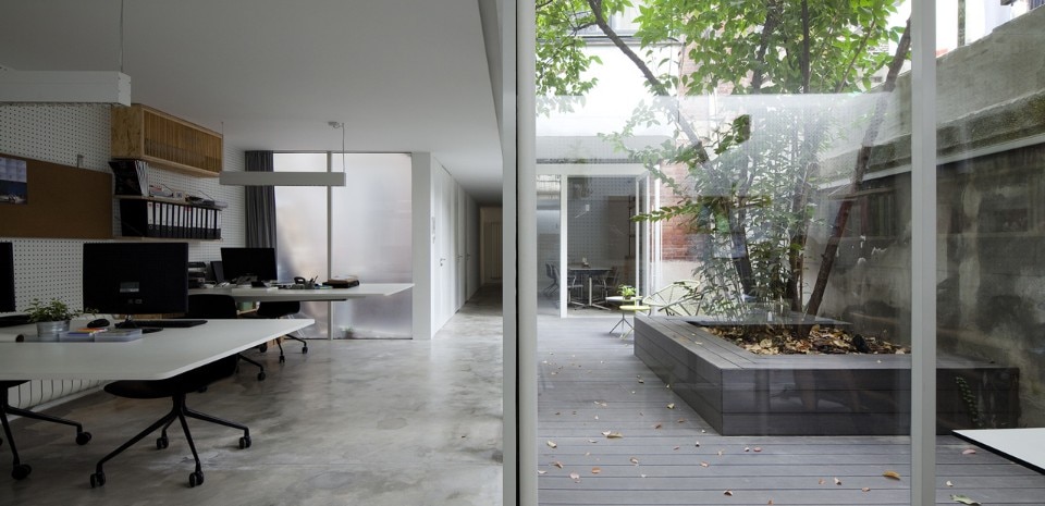 Lukstudio, Office around a tree, Shanghai. Photo Peter Dixie for LOTAN Architectural Photography