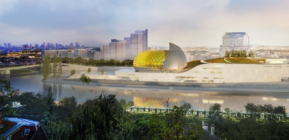 Shigeru Ban Architects Europe – Agence Jean de Gastines Architectes, Cité musicale départementale de l’Ïle Seguin, Boulogne-Billancourt, France