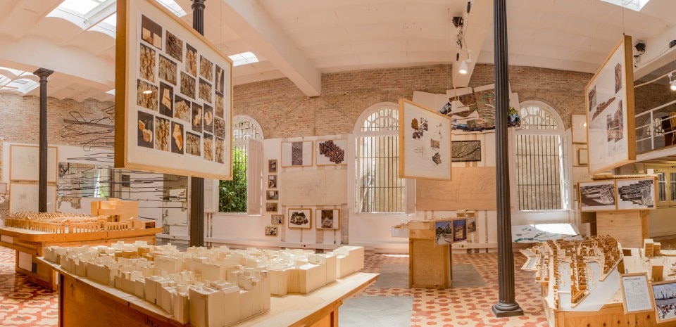 "Urban Regeneration Enric Miralles/Embt Projects 1992-2022", view of the exhibition at the Enric Miralles Foundation 