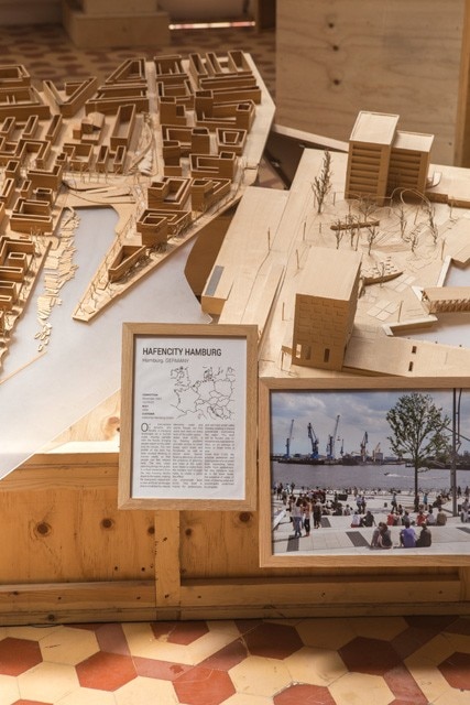 "Urban Regeneration Enric Miralles/Embt Projects 1992-2022", view of the exhibition at the Enric Miralles Foundation 