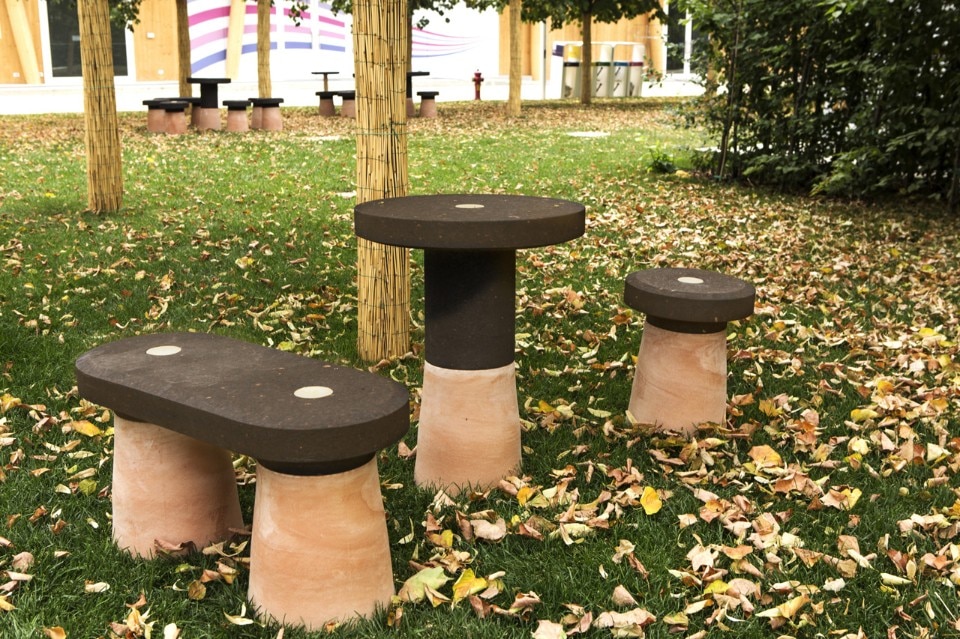 Fabrica, You make the park. Vista dell'installazione a Piazza dei Tigli, Expo Milano 2015