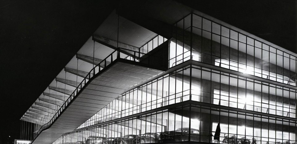 Paul Schneider-Esleben, Haniel-Garage Düsseldorf, 1950-53. © Architekturmuseum TUM. Photo:  Rudolf Eimke