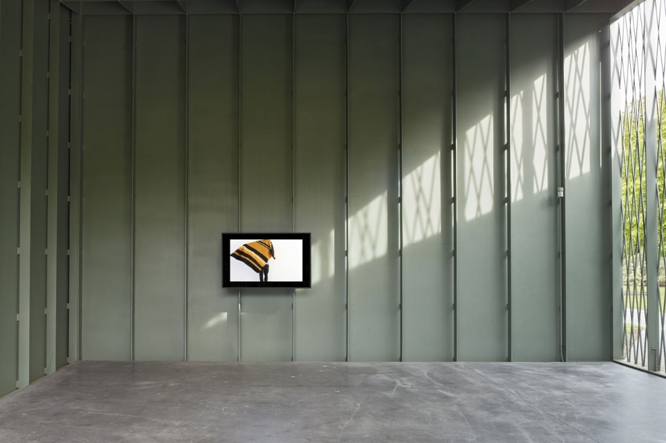 Andrea Zittel, <i>Dynamic Essay About the Panel</i>, 2014 (powerpoint presentation on screen), Middelheim Museum, Antwerp. Courtesy of the artist, Sadie Coles HQ, London and Andrea Rosen Gallery, New York