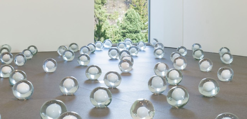 Not Vital, <i>700 Snowballs</i>. View of the installation at Galerie Andrea Caratsch, St. Moritz