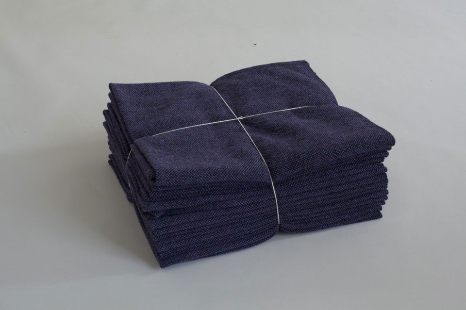 Jason Dodge, <i> In Nova Scotia, Jan de Graaf chose wool yarn the color of night, and wove the distance from the earth to above the weather</i>, 2011