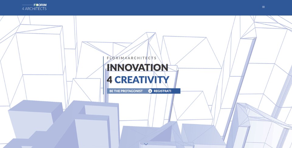 Screenshot dal sito web Florim4Architects 