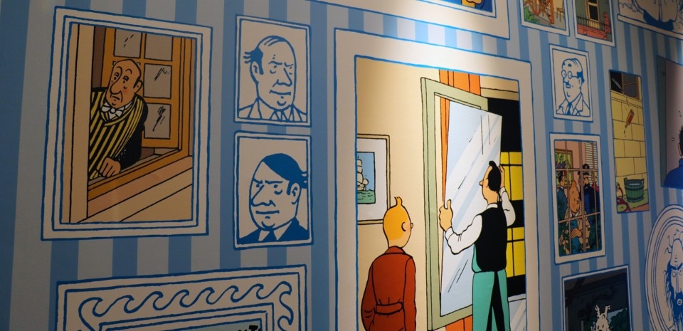 “TINTIN: Hergé’s Masterpiece”, view of the exhibition at Somerset House, London ©Hergé-Moulinsart 2015/Somerset House