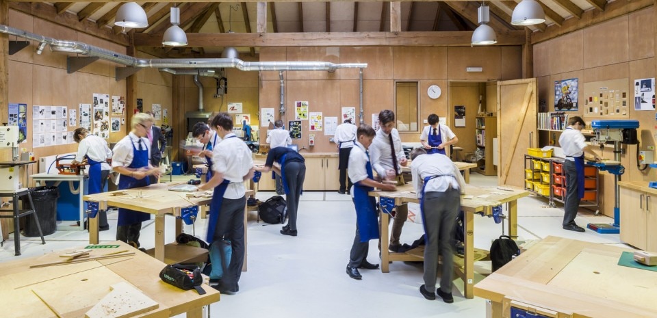 Squire and Partners, Design Technology Block, St James School, Surrey, UK