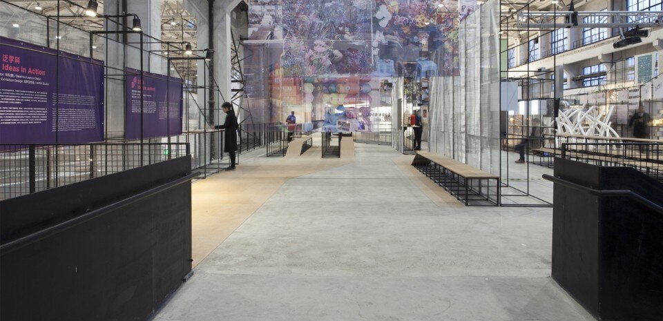 “Ideas in action”, vista dell'allestimento al West Bund Art Center di Shanghai 