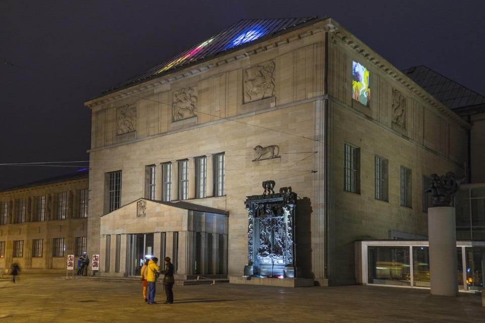 Pipilotti Rist, <i>Tactile Lights</i>, 2016. Video and light installation. Installation view Kunsthaus Zürich, 2016. Photo: Lena Huber, Courtesy the artist, Hauser & Wirth and Luhring Augustine