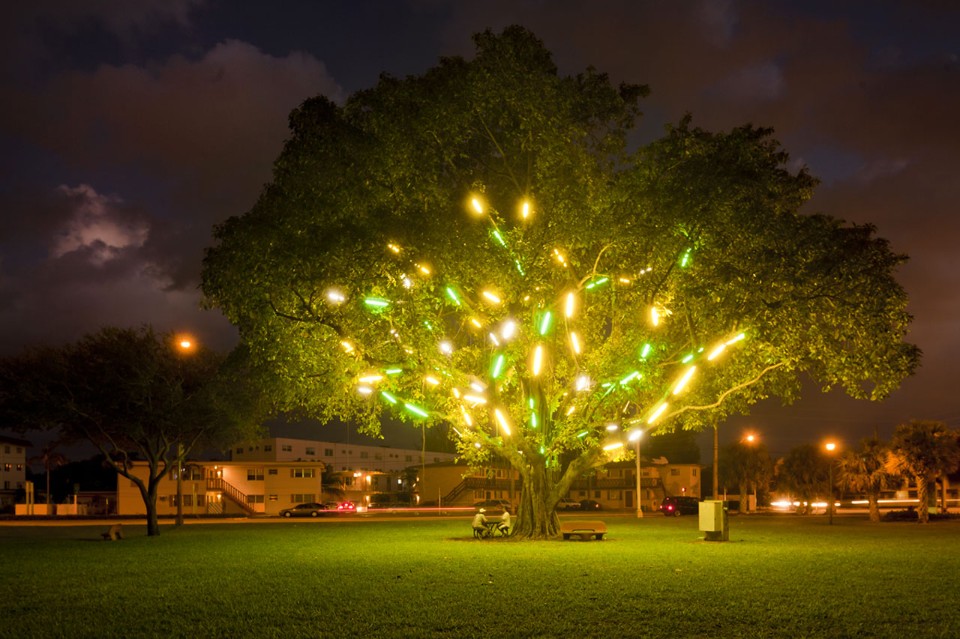Mark Handforth, Electric Tree, 2011, Griffin Park, Miami  