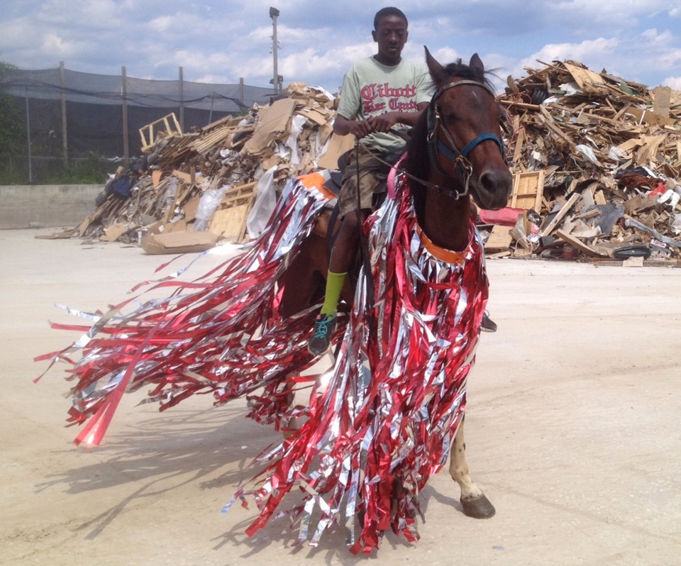 Billy Dufala with Mohamed Bourouissa for Horseday project, 2014. Courtesy Billy Dufala, Mohamed Bourouissa, Kamel Mennour Gallery