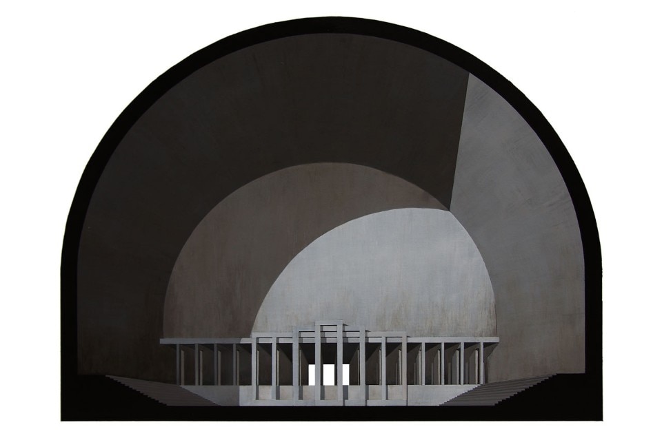 Renato Nicolodi, ANGIPORTUS I, acryldrawing, 2012, Borchtlombeek, Belgium © Renato Nicolodi