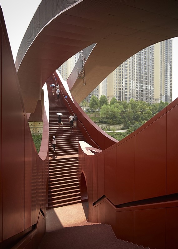 NEXT Architects, Lucky Knot bridge, Changsha, Meixi Lake, 2016