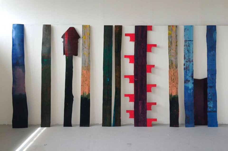 Props,  Jake Cecil, Oil on PVC board, 2.4m, 2016