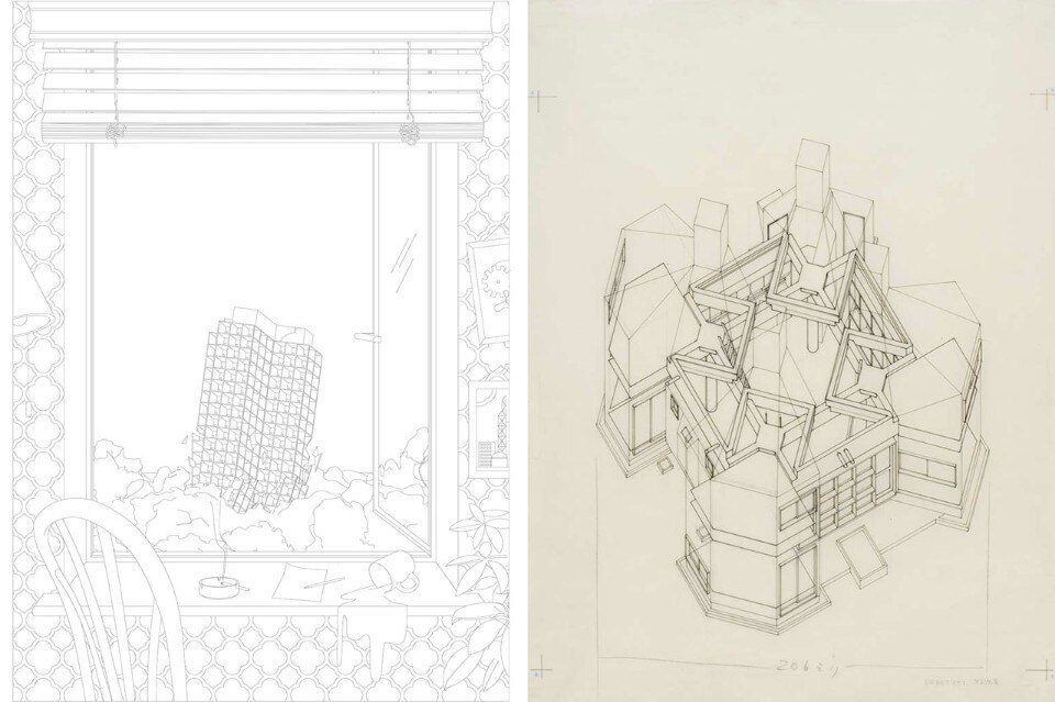 Left: OMMX, Reliquary, 2016. Right: Toyo Ito, Aluminium House, 1970-1971