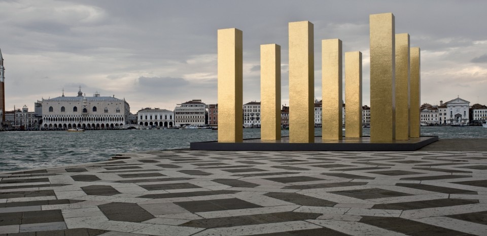 Heinz Mack, The Sky Over Nine Columns, Venice, 2014. Photo Orsenigo Chemollo