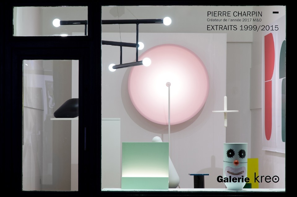 Pierre Charpin, vetrina della Galerie Kreo, Parigi, 2017