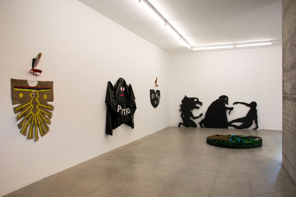 Regina José Galindo, Piero Gilardi, "Subaltern Theatre", exhibition view, Prometeogallery, Milan 2017