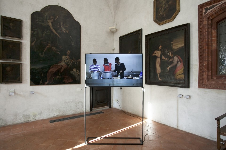 Adrian Paci, "The Guardians", exhibition view, Complesso Museale Chiostri di Sant’Eustorgio, Milan 2017