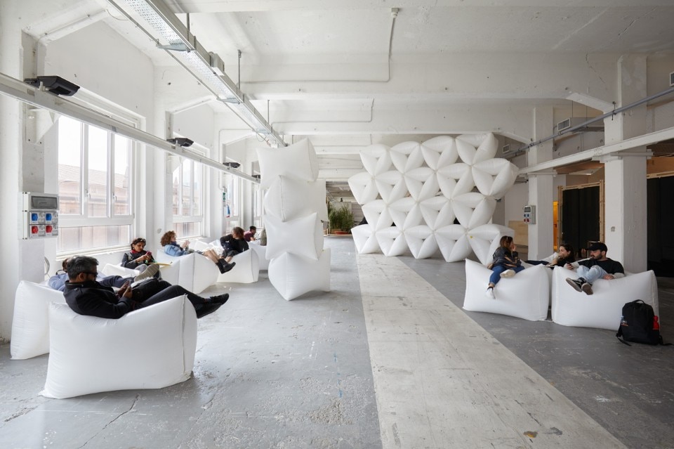 Raumlabor, Forms of Turmoil, installation at BASE Milano during “Design Nomade”, 2017