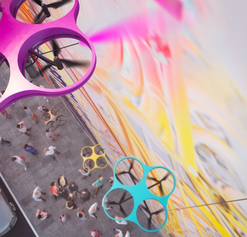 Carlo Ratti Associati, Paint by Drone, 2017 Carlo Ratti Associati, Paint by Drone, 2017