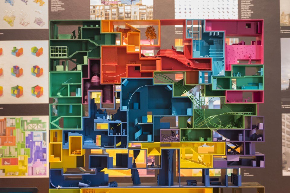 Fig.10 "The Why Factory. Research, Education and Public Engagement", veduta della mostra, Architekturgalerie München, 2017