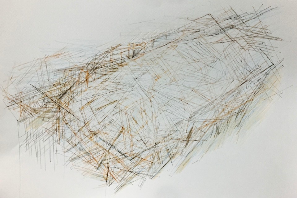 Tadashi Kawamata, “(Under Construction) Again”, Hillside Terrace, drawing